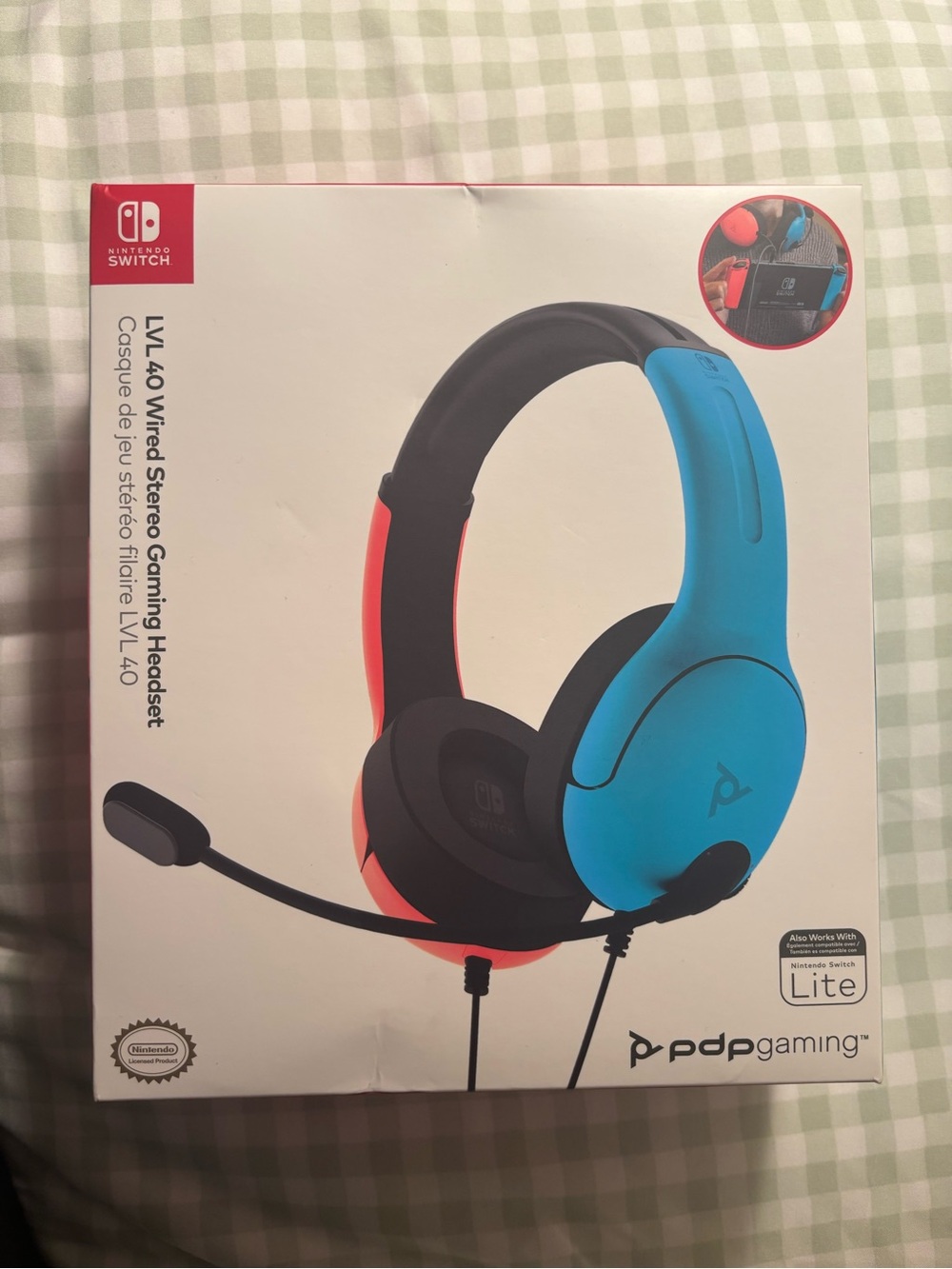 Nintendo LVL40 Wired Stereo Gaming Headset - Blue and Red